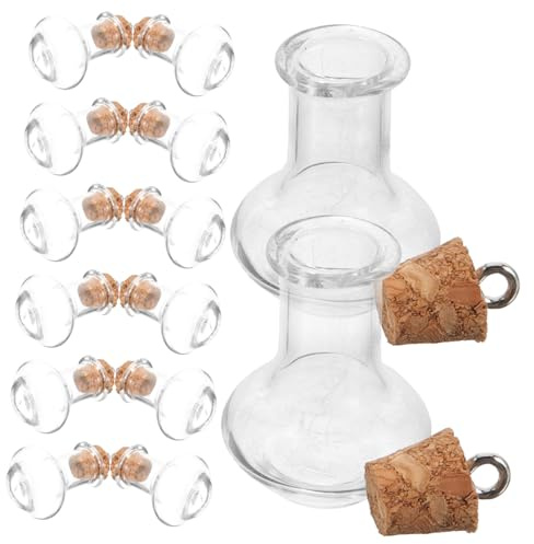 Amosfun Mini Bouteilles en Verre Bouchon en Liège Lot de 20 Bonnes Performances D'étanchéité et Résistance à l'usure Petites Bouteilles à Souhaits pour DIY Décoratives pour Mariage