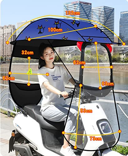 Sonnenschutz für Elektromotorräder, transparentes Überdach für Elektroautos, Sonnenschutz für Mobilitätsroller, Regen- und Windschutz für Elektroautos, universeller Sonnenschutz für Elektrom