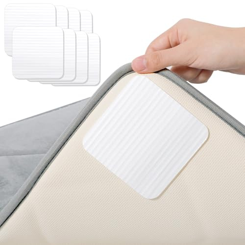 Cozary Antiscivolo per Tappeti 10 X 10 cm, Lavabile Tappeto Antiscivolo, Tappetino Antiscivolo Incisibile, Sottotappeto Antiscivolo - 8 Pezzi