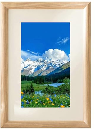 Ayoiow Photo Frame 46x41 cm Helles Holz Holz Photo Frames für Fotos Fotowand Hintergrund