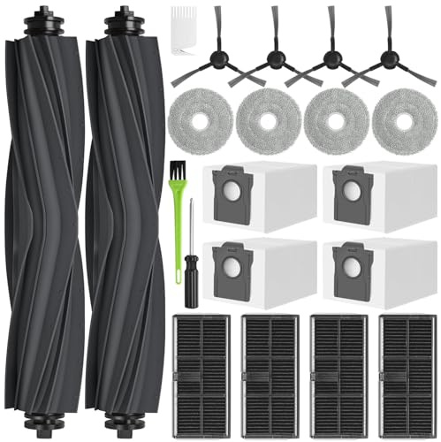 L10s Ultra Gen 2 / L40 Ultra AE/A Accessoires pour Dreame L40 Ultra A/Mova E30 Ultra /L10s Pro Ultra Heat Pièces Rechange 4 Sacs à Poussière 2 Brosse Principale Serpillière Filtres Brosse Latérale