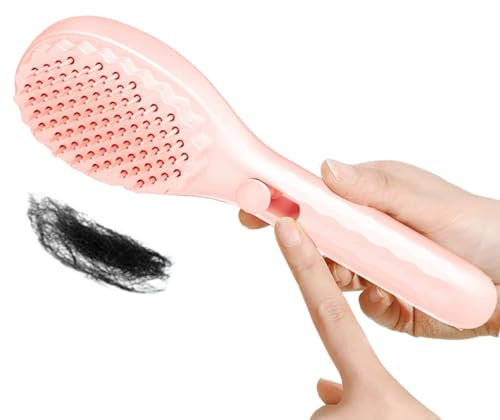 Reinigungsbürste | Entwirrungskamm | Massage-Haarbürste | Tragbare antistatische Haarbürste für Frauen Mädchen mit langem, kurzem, lockigem, glattem Haar, leicht zu reinigender Luftkissen-Kamm für den