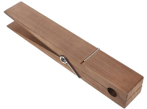 ABOOFAN Pince à Linge Bois Géante Support pour Serviettes De Salle De Bain Clip De Séchage Robuste pour Linge Accessoires De Salle De Bain Design Rustique
