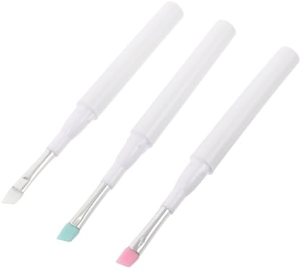 ARTSEWPLY 3pcs Silicone Eyebrow Brush Cap for Eye Makeup Lash Separation Soft Bristles for Defined Brows Travel Dust Cover Included