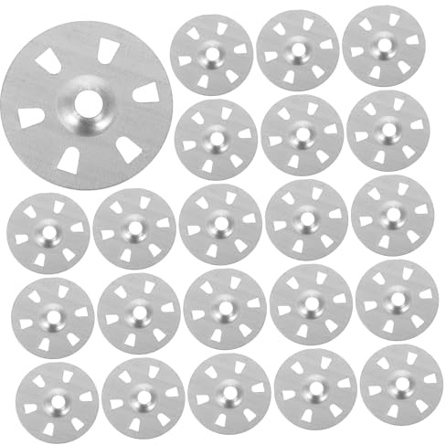 DOITOOL Arandelas para Placas Aislantes De Espuma 6 Orificios 4 Puntas De Fijación 200 Piezas Multifuncionales para Aislamiento Construcción y Proyectos Industriales