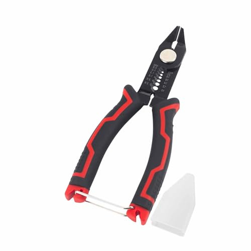 6 Wire Cutter, 3 in-1 Precision Side Cutter for 10-20 AWG, Cable Stripper Tool, Heavy Duty Flush Cutting Pliers with Anti-Slip Handle for Electrical Repair, Appliance, DIY, Home Appliance, Safe Lock