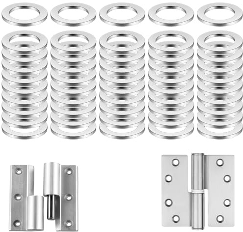 Lot de 50 rondelles plates M10, rondelles plates en aluminium, rondelles de sécurité, pour boulons, tiges filetées et vis, argentées