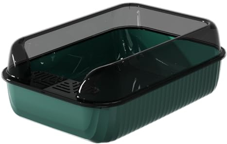 Lettiera per gatti extra grande – Lettiera automatica autopulente | WC aperto con coperchio | Contenitore igienico per lettiera e escrementi