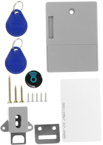 NOLITOY Elektronisches Sensorschloss aus Abs ohne Bohren für Schrank und Schublade mit Intelligenter Sperrfunktion Batterielose Montage für Möbel und Schränke