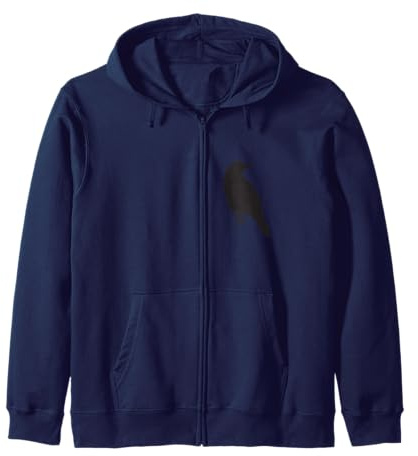 crow3 black Zip Hoodie