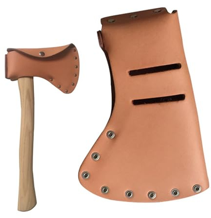 Leather Axe Sheath Expanded Widened Strong Weight Capacity | Sturdy Strong Weight Capacity for Outdoor Work Camping Hiking Bushcraft Tool Carrying Axe Hatchet Hammer Holder Forestry