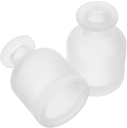 DOITOOL Rellenable de Vidrio Cilíndricas para Difusor de Varillas Versátiles y Portátiles 2 Botellas Capacidad 150ml para Aromaterapia en Casa o Coche