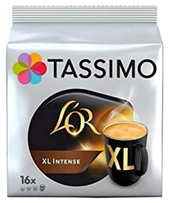 Tassimo, 80 Dosettes Café Extra Long Intense L'OR, Compatibles avec les machines TASSIMO, 80 Cafés XL, Intense et Puissant, 5 packs de 16 dosettes