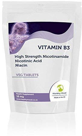 Vitamin B3 16mg Nicotinic Acid Niacin 90 Vegetarian Tablets Pills Health Food Supplements Nutrition High Strength Nicotinamide HEALTHY MOOD