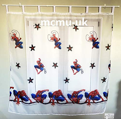 polo Disney Gardine mit Schlaufen Spiderman -150 cm Breite x 147 cm Lange Kinderzimmer