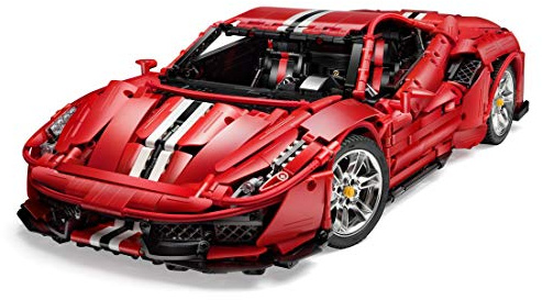 Italian Super Car 1:8, rot, 8-Zylinder, 3187 Teile (ferngesteuert, mit LED Licht, PRO-Motoren), C61042W CADA Master, Designer Bruno Jenson