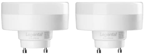 Legental 10W LED Puck Light Bulb, GU24 Base, 1000 Lumens, 5000K Cool White, 120-277V, Damp Rated, Replaces 18W CFL, UL Listed, Long Lifespan 25,000 Hours – 2 Pack