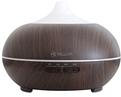 TELLUR SMART Aroma Diffuser Alexa für Ätherische Öle, Ultraschall, WiFi, Telefon-App, Kompatibel mit Alexa und Google, Automatisierung, Automatische Abschaltung bei Trockenheit, 300ml, RGB LED Licht