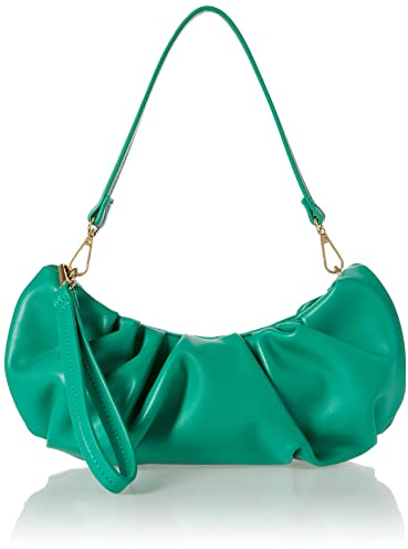 The Drop Pochette da Donna, Ulla, Convertibile e Arricciata, Verde Oltremare, Taglia Unica