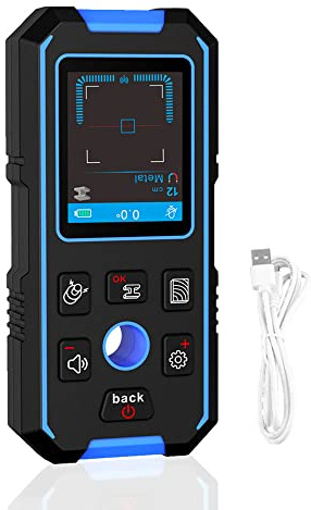 Détecteur de mur de haute précision NF-518 avec écran LCD de 2,4 pouces, batterie intégrée de 390 mAh + câble USB (Recargable), 3 modes de détection, fonction d'annonce vocale, scanner mural
