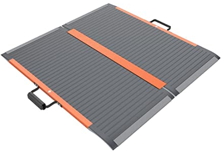 FabaCare Kohlefaserrampe CB-082, Faltbare Rollstuhlrampe, Auffahrrampe für Rollstühle, Spezialversiegelung