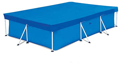 TAIPPAN Rectangular Pool Cover, 300 x 201 cm, Easy to Set Up, Swimming Pool Cover Protector with Drawstring, Waterproof, Dustproof