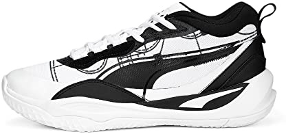 PUMA Herren Playmaker Pro Sneaker, Courtside White Black, 42.5 EU