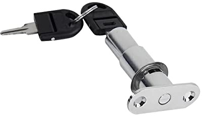 VCHEL Cerraduras De Cilindro De Leva Útiles Pestillo De Perno De Puerta De Lengüeta Armario De Madera Puerta Corredera Con Aleación De Llave,32mm