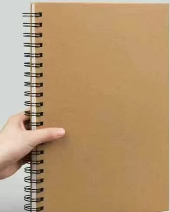 A4 Skizzenbuch, spiralförmiges gebundenes Notizbuch, Kraftabdeckung leerer Skizzenblock, leerer Seitenskizzenblock, perfekt für Reise Malerei Landschaft (A4)