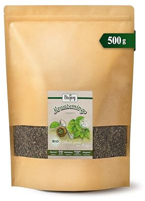 Biojoy BIO Té de menta Nana, seca, desmenuzada, 500 g | Infusión a granel, Mentha spicata var. crispa L.