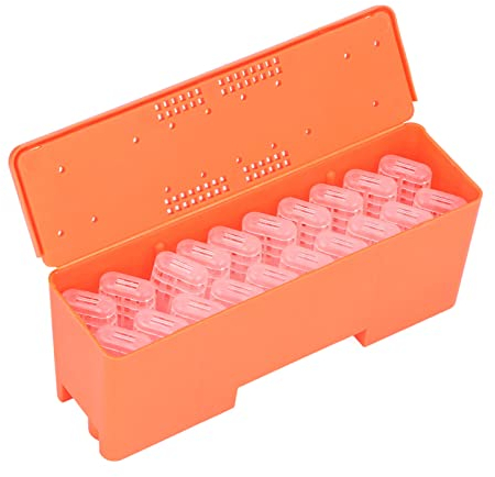 Bienenkönigin-Box, Bienenzucht-Aufzuchtbox Mit 20 Stück Bienenköniginnenkäfigen, Kunststoff-Königskäfig-Transportbox Für Imkereibedarf Bienenkönigin-Aufzucht Ausrüstung Für Imker