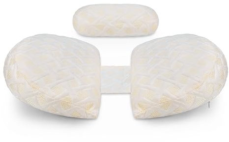 Ausomechoice Pregnancy Pillow Wedge| Pregnant Women Pelvic Support with Small Pillow| Maternity Pillows Comfort Belly & Support Body Shape for Side Sleeping | Adjustable & Washable Cover| UK Brand