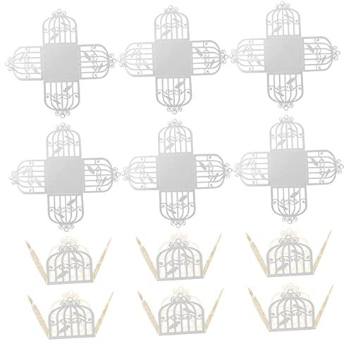 SOLUSTRE 50pezzi Pirottini Per Muffin Decorativi Per Feste e Matrimoni Scatole Per Confetti e Cioccolatini Rivestimenti Per Dolci e Dessert Con Motivo Cuori e Elegante