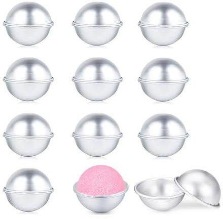 12-teiliges Set DIY Metall-Badebombenformen in 1 Größe, 24 Stück, für Geschenke und zum Basteln Ihrer eigenen Sprudeln, 4,5 cm