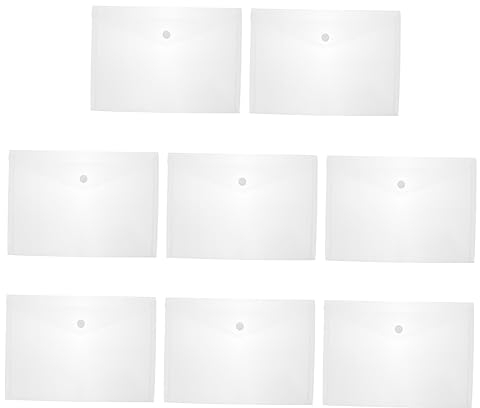 NUOBESTY A4 Dokumententaschen Druckknopfverschluss 40 Stück Kunststoff Dokumentenorganizer Büro Aufbewahrung Transparent Wiederverwendbar