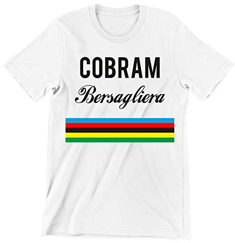 Incidiamo T-Shirt Uomo Film Cult Fantozzi Cobram Bersagliera - Coppa cobram - Film Cult Italiani- Maglietta Manica Corta Bianca Taglia L