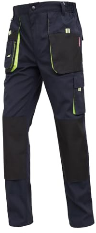 WORK IDEA Herren-Arbeitshose mit Oxford-Knietaschen, strapazierfähigem Canvas