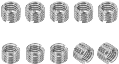 PATIKIL 10 Stück Gewindeeinsatz, M8 auf M6 x 6 mm Edelstahl Reduziermutter Gewindehülse, Schlitzen gewindeadapter m8 m6 Gewindeeinsätze hülse reduziermutter, gewinde reparatur