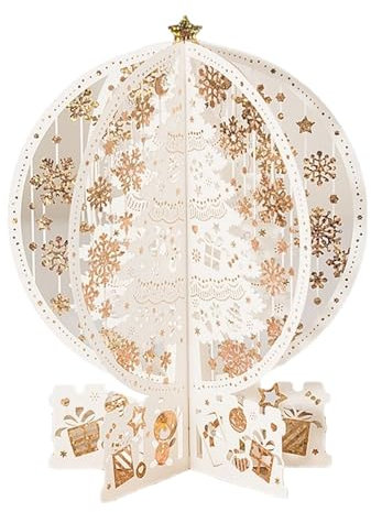 Weihnachtskarte – Weihnachtsgrußkarte, Dekokugel in | Weihnachtskarte mit Pop-up-Schneekugel, einzigartige Grußkarte mit komplexem festlichem Design für Weihnachtsdekorationen und Cade