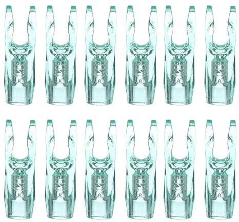PATIKIL Encoches de Flèche de Tir à l'arc 3,2 mm Id, 12 Pcs Encoches en Plastique à Coller sur l'arbre de Flèche Accessoire de Queue de Flèche de Remplacement, Vert Clair