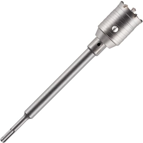 Rennie Tool 45mm TCT Core Drill Bit + SDS Adapter + TCT Pilot Drill | For Brick Block Masonry Stone. Concrete Hole Saw Wall Drill Bit Set With 240mm Long SDS Shank Extension Bar. Carbide Tipped