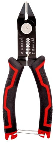 BACSHBY 3-in-1 Seitenschneider Abisolierzange, Schneidezange Multifunktionale Präzisionszange für 20-10 AWG Kabel, Anti-Rutsch-Griff, Versteckte Feder für Elektronik,Kleinstarbeiten und Platinen