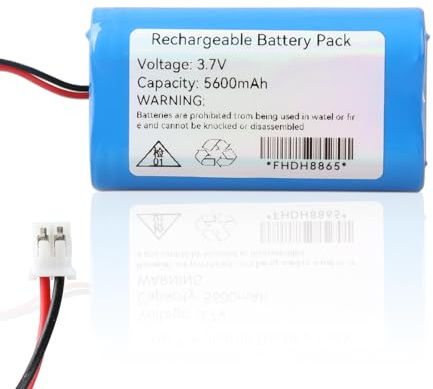 Paquete de Batería de Litio Recargable de 3,7 V y 5600 mAh, Conector JST-PH de 2,0 mm y 2 Pines para Altavoz Bluetooth, Máquina POS, Iluminación, Enrutador, Báscula Electrónica, Altavoz