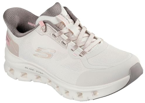 Skechers Damen Glide-Step Pro Pure Motion Fitnessschuhe, Natural Mesh/Brown Trim, 38.5 EU