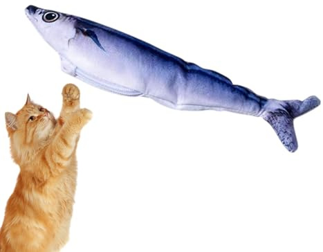 Duroecsain Roboter-Fisch Katze Spielzeug Catnip Fisch | Gat Exercing Toy | Elektrische Interaktion Fisch Spaß für alle Rassen Langeweile Übung Lösung