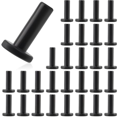 Kalolary Paquete de 30 tapones de extremo de 1/4 pulgadas para conexión rápida, conectores en T de riego por goteo de 1/4 pulgadas, piezas de cierre de extremo sin fugas, accesorios de tapa de extremo