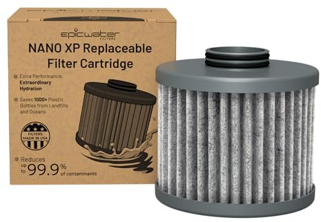Epic Nano XP Water Filter – Made in USA – Removes 70+ Contaminants Including PFAS, Lead, Bacteria, Viruses and Microplastics – 100 Gallon Capacity – Replaceable Inner Cartridge – Recyclable