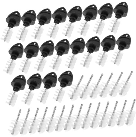Amosfun 20pcs Beer Tap Brush and Faucet Cleaning Brush Set, Stainless Steel Wire Reusable Beer Plug Stoppers, Home Brew Bar Accessory for Dust and Insect Protection