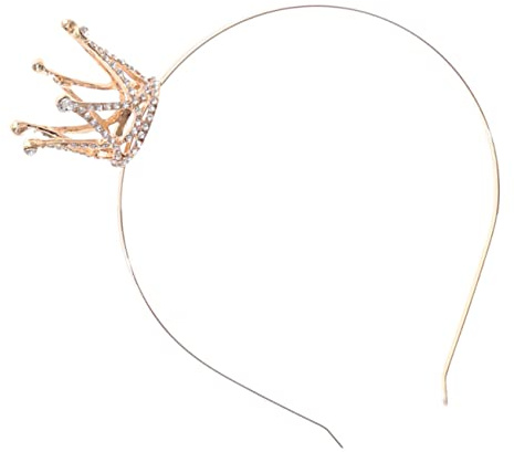 SAFIGLE Tiara per Bambina Corona Decorativa Oro, Leggera e Confortevole, Accessorio Elegante per Chioma per Feste di Compleanno
