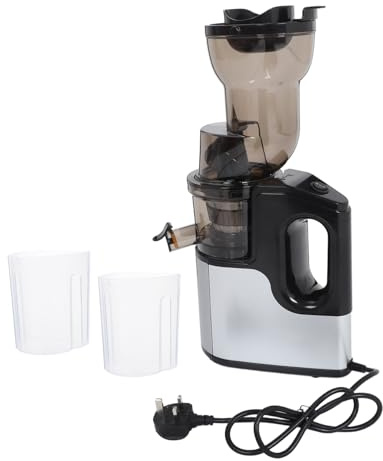 CLISPEED Cold Press Juicer Automatic Masticating Fruit Juice Extractor Machine Wide Chute for Vegetables and Fruits